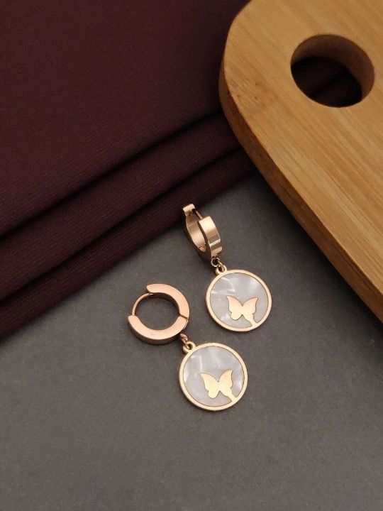 Scentorya Gold Plated Studded With Zirconia Diamond Earrings