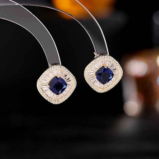 Scentorya Silver Plated Studded With Zirconia Diamond Earring