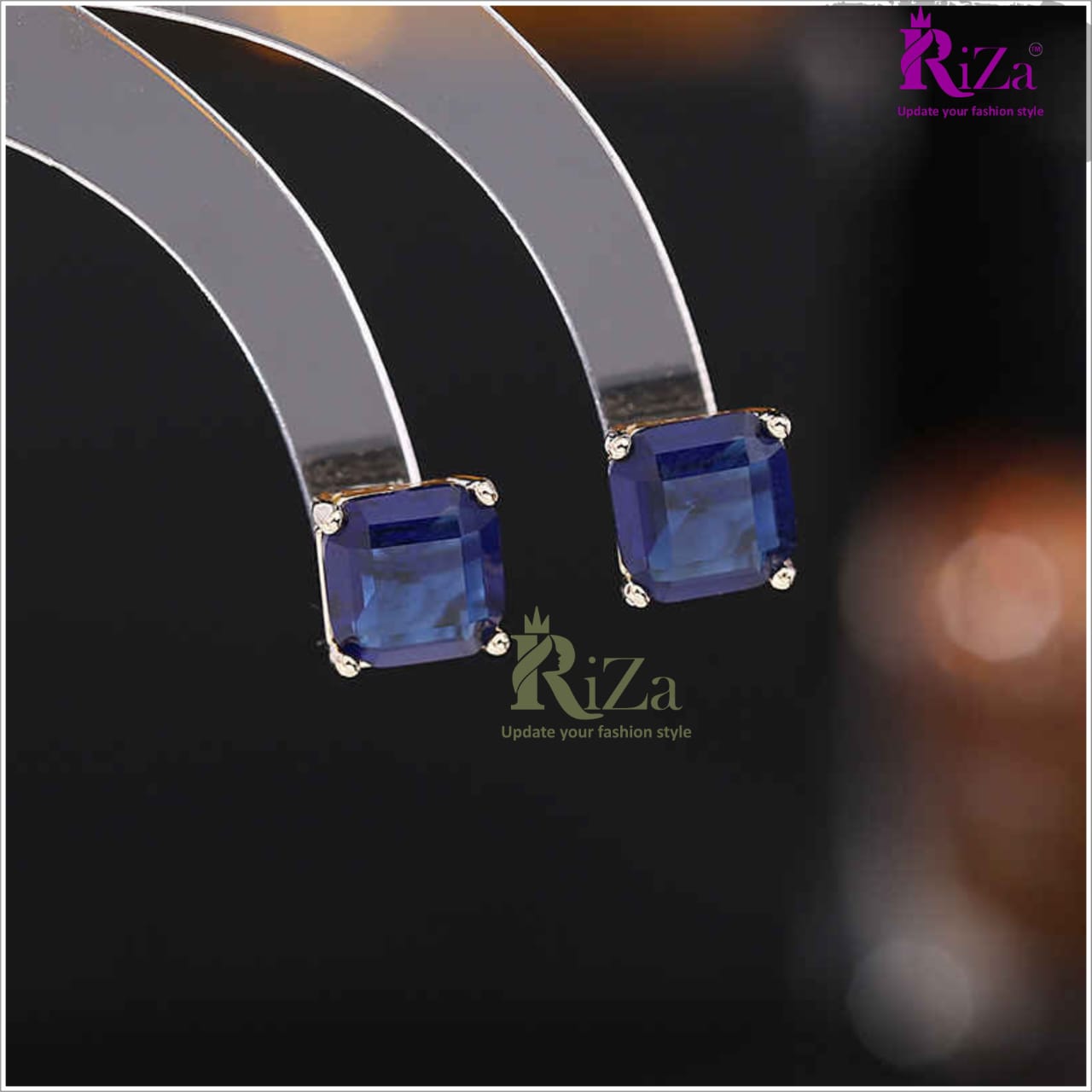 Scentorya Silver Plated Studded With Zirconia Diamond Earring